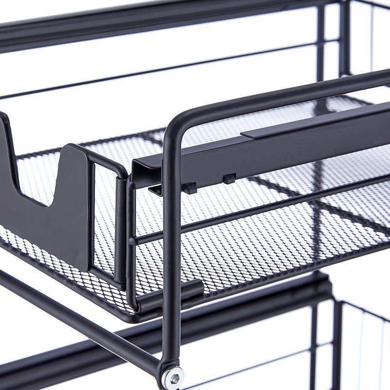 厨推房下水浴槽置物架式抽屉UKM台面用品收纳拉分层架室