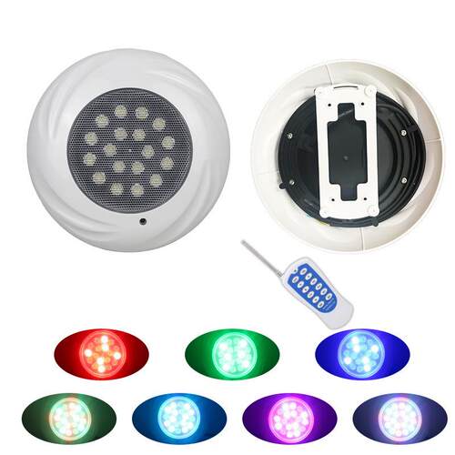 led水下泳池七彩遥控挂照明灯具2V1灯6004景壁观灯IP68防水户外