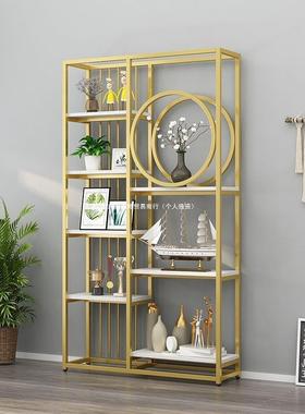 架铁镂空隔19017断新款置物玄关屏书架办公艺室装饰柜落风地多层