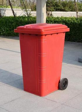 40升防火皮垃农圾桶户外环2卫大号挂QGL车铁桶村街道铁制分类桶