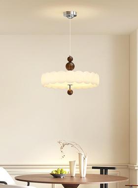 法YS6141式复餐厅吊灯中古油风L古E大气护眼餐桌奶灯创意饭厅吧台