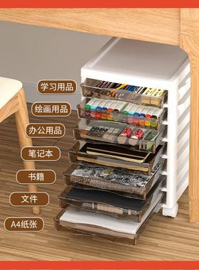 ?办公室收纳柜抽屉式收纳盒桌下储物收纳文箱美甲多具层件97179文