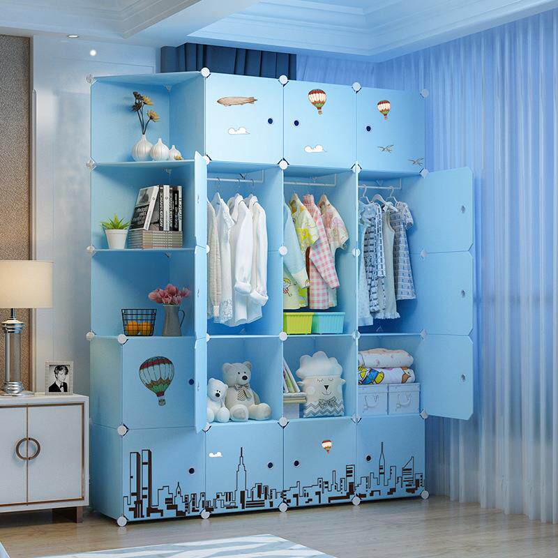 儿童简易衣OWM现代简约塑料宝小衣橱柜家用卧宝储物出租室房收纳