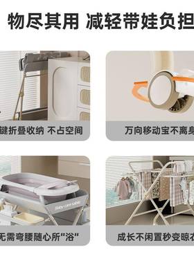 婴儿尿布台婴儿床可移可动折宝宝叠功多能护理按摩新生89392儿童