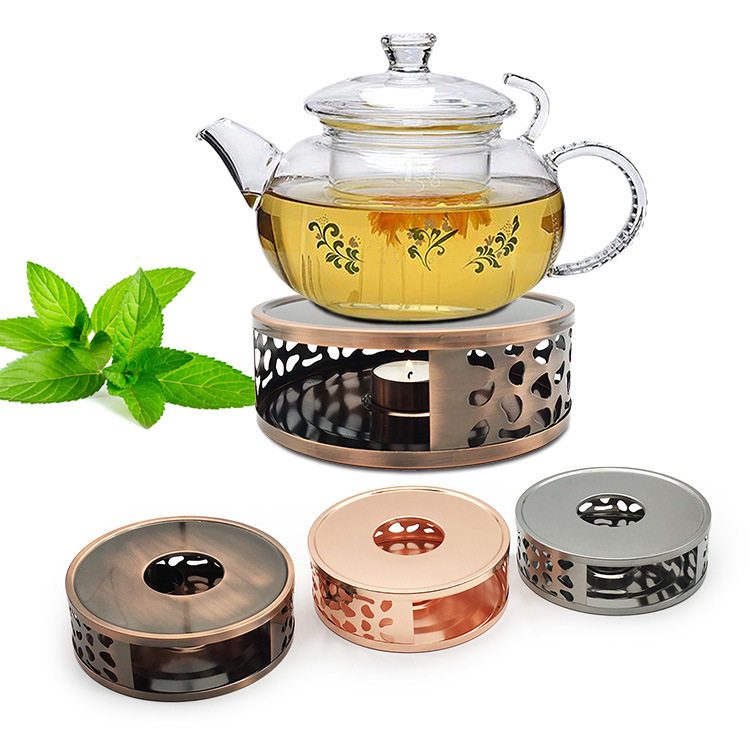 花边平盖玻璃茶壶暖茶炉可镀色图片