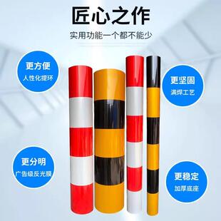 红白黑膜黄路贴桩反线光PMI膜带警示柱反光交通柱子电杆反光贴带