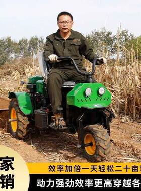 式乘坐式微老耕机小农型用人新耕地机开沟66689机柴油四驱犁地机