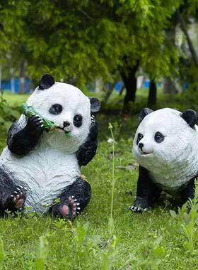 工厂直销树脂仿真熊院装猫摆件庭53795花园饰外动物草坪园林景观