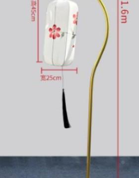 新摆款中式铁艺婚庆道具手绘灯笼宫汉灯发光路引灯唐85511礼堂婚