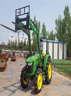 拖拉机改车拖拉前装39299载机草可配铲斗托铲盘叉抱机夹