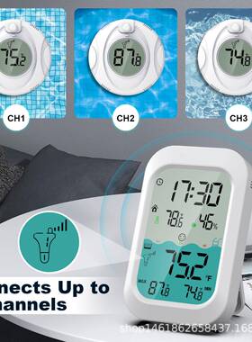 MEST无品牌/E漂K泳池水温监控缸无线浮式浴水池鱼缸鱼塘水温C计P0