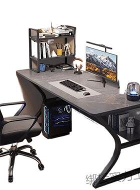 fLE网红电竞简桌电脑桌台式家用办子桌椅套装易书绑接实力桌公卧