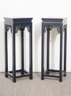 中式全木架客厅花阳台置物实架48411花花几复古装饰架简约落地盆