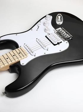 ST型专业电吉现他VXY黑色单双初学者新手入单门级电子单吉他摇乐