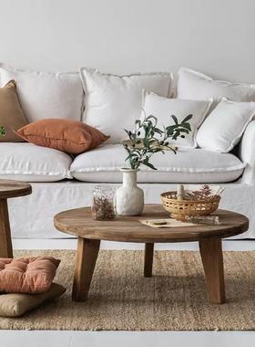 新中式老木茶桌实木自然风化门板喝榆茶加桌实木老82685办公桌椅