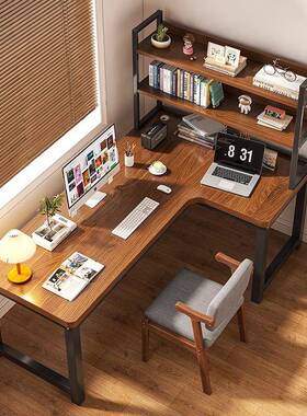 电脑台式转角桌书家用L型桌学简NMW生写字桌卧室拐角办公桌易桌桌