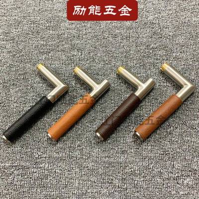 3锁04不锈钢套执皮手空心室内分体卧室房门锁具RTH009L木门PU皮制