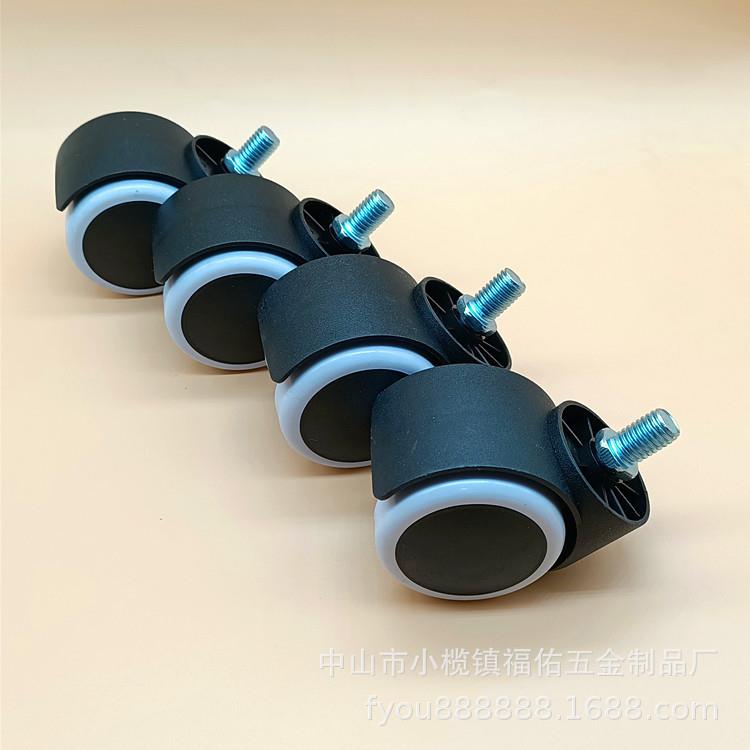 带刹牙轮子2寸丝活P1寸15寸2寸加料宽丝脚轮螺纹滚轮.花架家具塑