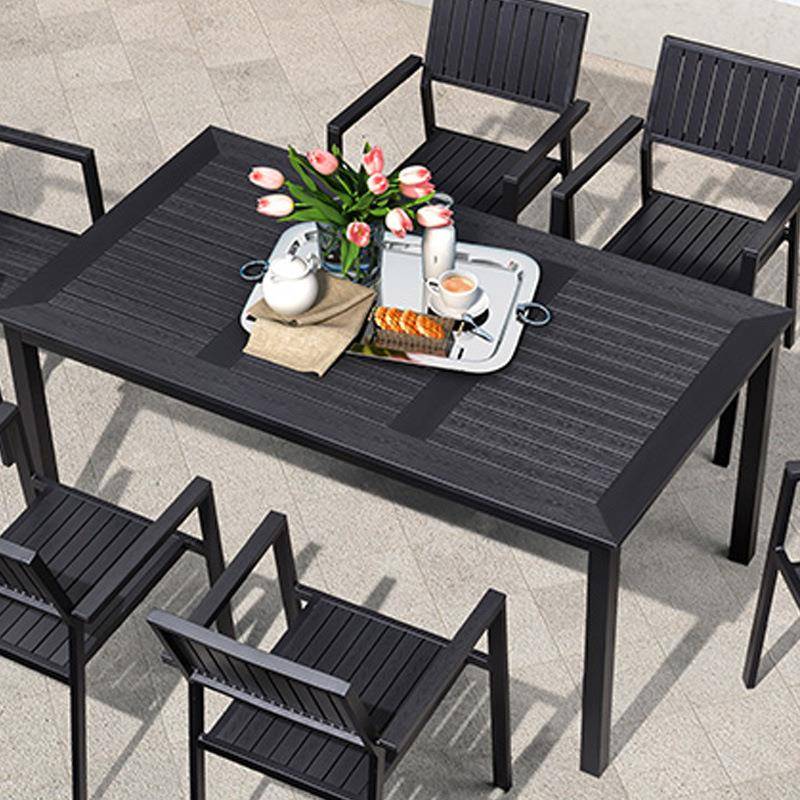 外餐塑木户长方形吃木饭桌子家桌用餐厅防腐zy202111休闲餐桌椅