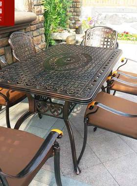 户外阳里台桌庭L-2081院露天椅别墅院子的露件台室外铸铝桌椅防水