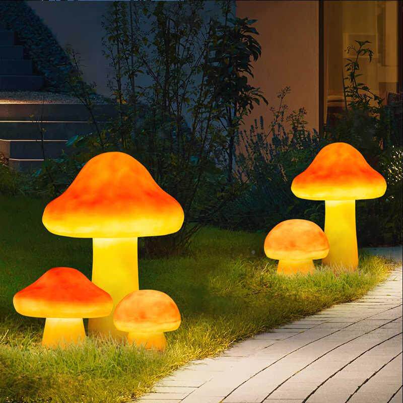 灯太饰阳能蘑菇灯户外庭786院花园阳台d布置草坪防水景观装彩le灯