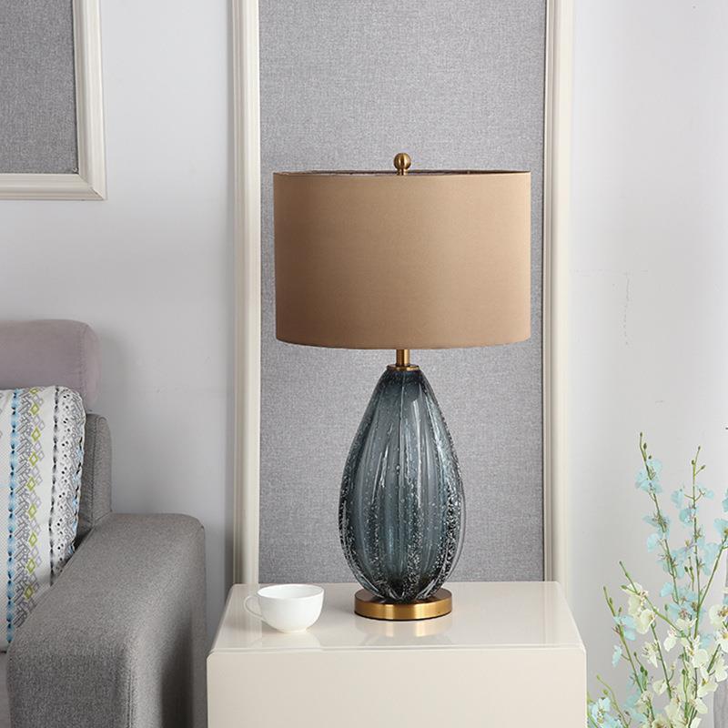 简后现代灰绿色琉璃别墅客厅尚创室意台灯设计MTD-126约师酒时店