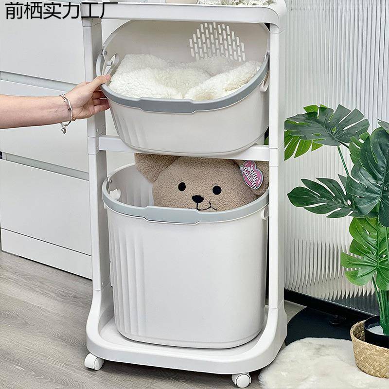 推车脏衣篮物浴室前栖实力置架脏篓卫生间脏衣服洗手间纳架衣收架