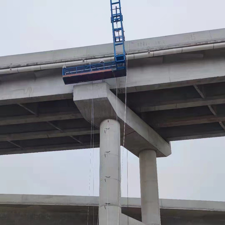 山东1吨移动式防撞墙模板台车 带吊装配重高速护栏施工安全吊篮