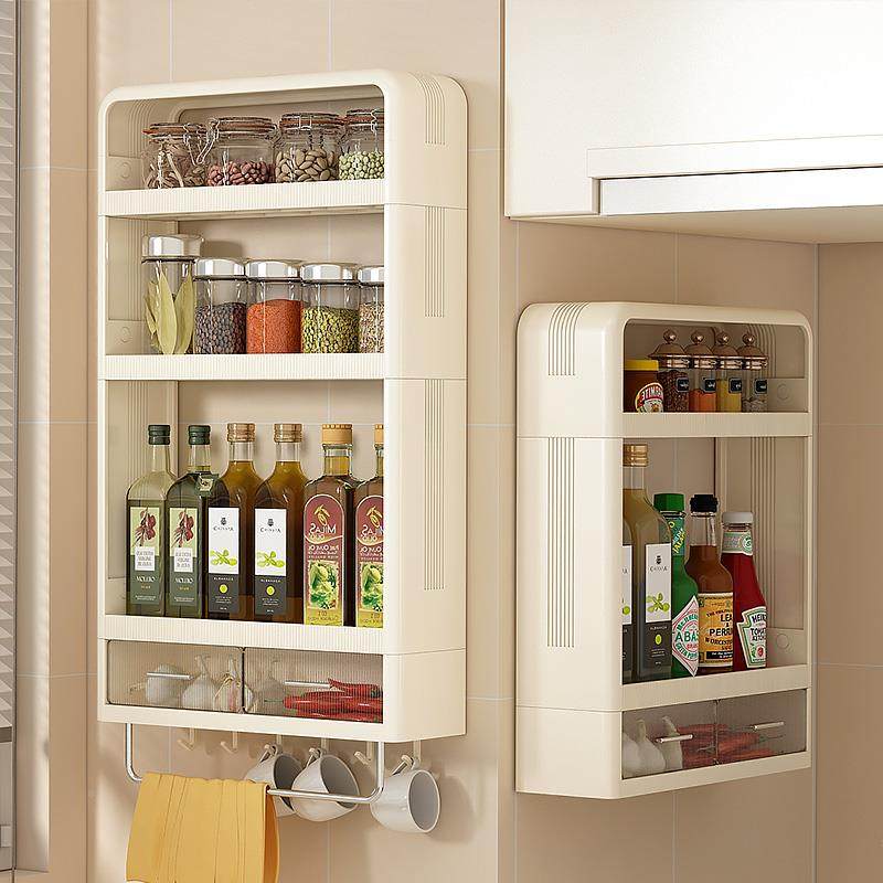 厨房置物架壁挂式免油打调味料架孔酱物醋墙上挂壁HYtukslq调味品,厨房/烹饪用具,抹布架/厨房清洁收纳架,淘宝优惠券,粉丝福利购,淘宝优惠卷