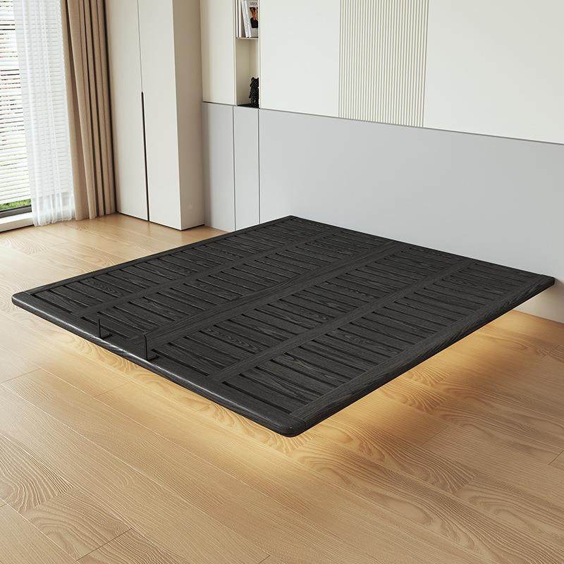 白木骨架床无床头实木悬浮床家用卧蜡室榻榻米床GXR齐边架无排边