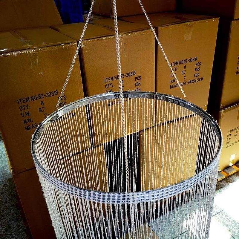 婚庆道婚礼堂吊圆环流具694苏线帘婚庆布置件装饰铁顶艺舞台挂吊