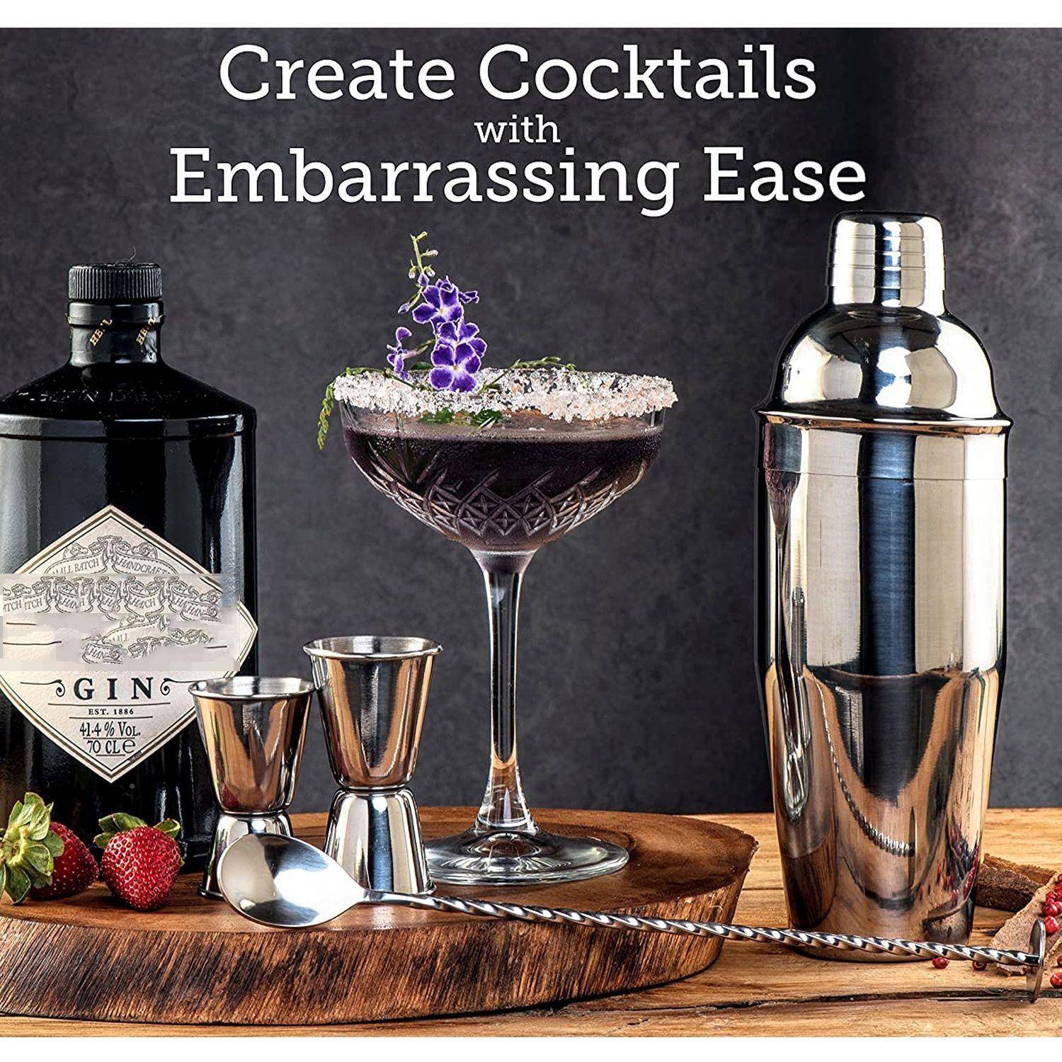 不锈钢便调酒器14件套酒吧调工具专业酒工具可印KM-AMS25loog套装