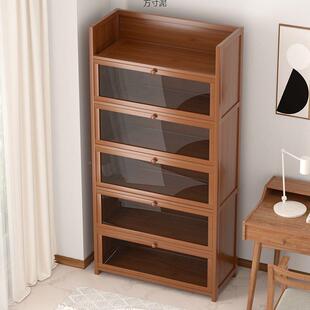 书架防尘落地PFI置带物层架家用儿童桌面收纳门多简易客厅储物架