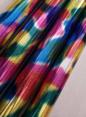 烫耐镭射光PU皮革金560碳粉转印荧膜UV冷转印膜花膜水洗烫金纸