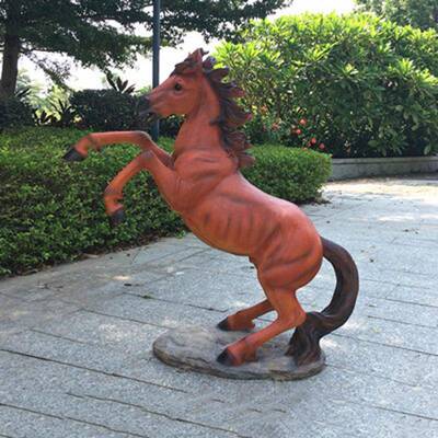 外大型仿真户坪动物马玻璃钢雕塑售楼部草商场241美陈花园装林饰