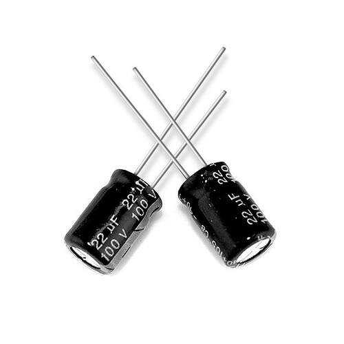 ytf电解电容100V22UF体6.*1100V22UF31mm22UF/100V音频控制板用电