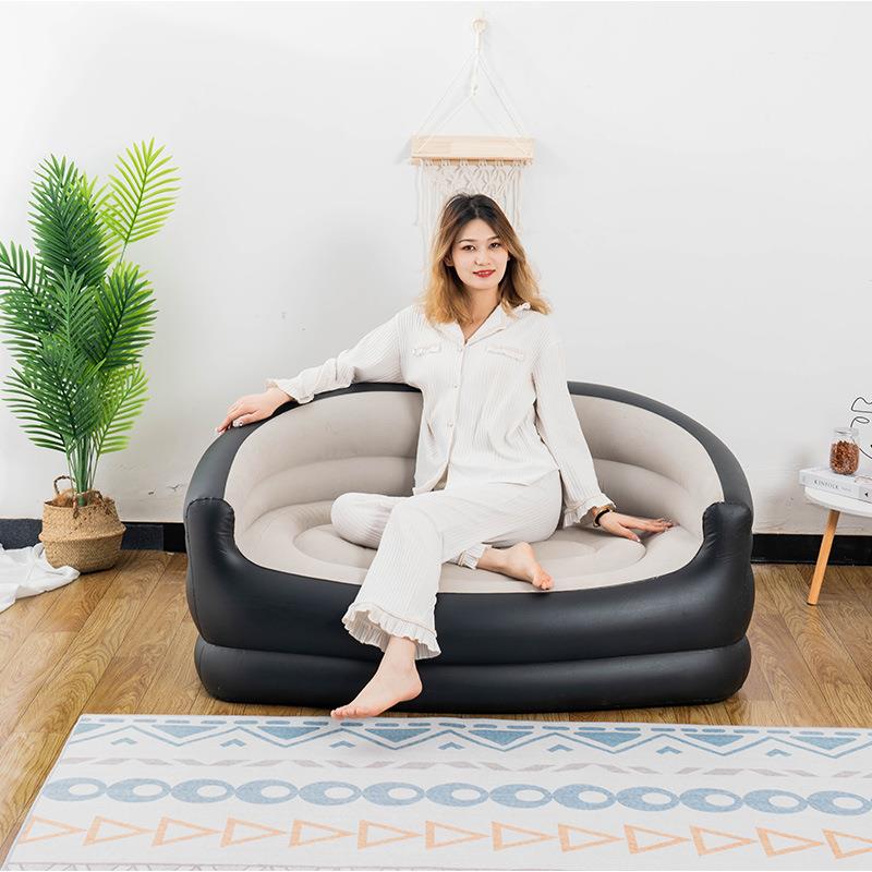 充懒人沙发双人躺椅轻奢成人气午休折叠休沙闲发背充气双人扶手现