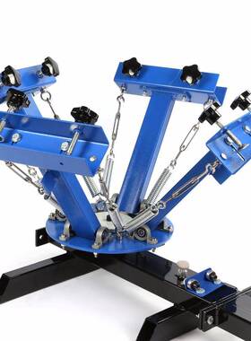 4刷色1工丝印机无机纺布服装平面印桌位面固定式NS401-SS单轮丝印