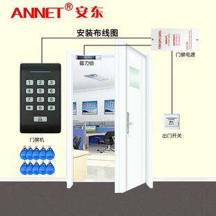 9号玻璃门门9号套装禁套公装/办木门禁系统室/电插锁门磁力锁禁门