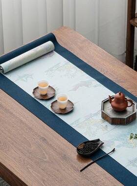 款浮雕织金双面茶茶新35521席垫中式禅意手工布桌艺桌垫茶席干泡