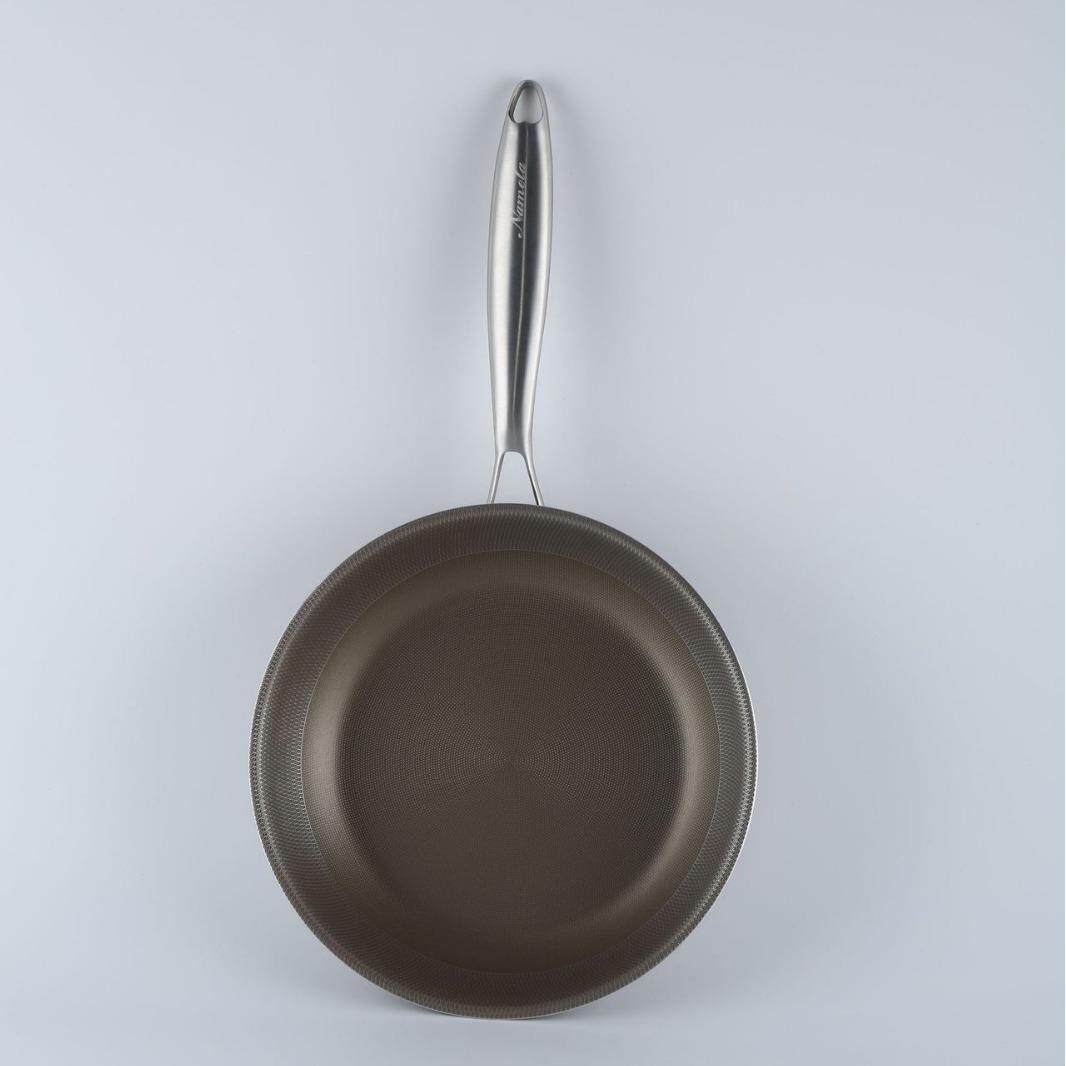 排不锈钢有钛粘煎锅平底锅双面钛煎牛锅钛锅平24底锅不锅粘锅不耐