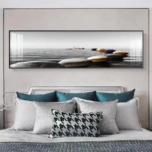 挂画客厅卧室床头装饰画饭式店背景墙EYJ喷绘墙油体风景铝合金布