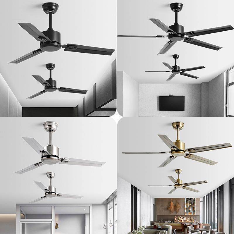 吊扇风力静音风扇餐客厅家用商用简约厅工业复80古电无灯风大扇吊