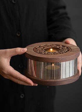 大岸胡蜡桃木温茶器煮茶玻璃壶加热底座茶具加热保烛温炉dat1211