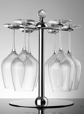 创意高杯F958MTJT架简约家轻用奢倒脚挂不锈钢旋转红酒杯挂架摆件