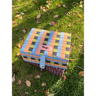 Tag.首饰软大容量枕头纳提花i首饰盒软面料大容量双层收盒