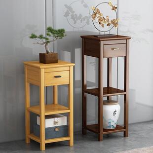 木客厅花架子落地式阳台饰置物多肉架室内装品摆抽屉花架件新架中