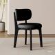 实木餐MKF 1558厅黑简约现代网红餐椅用轻奢极简椅子奶油家风意式