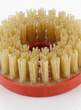 4寸石圆形金刚石刷QCO理大石花岗岩英石革面抛光皮刷用手动抛光机