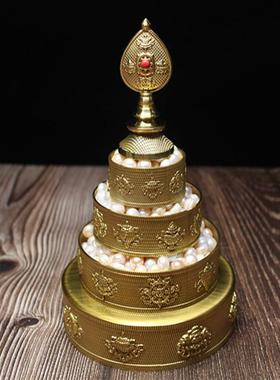 无缝升级款加厚纯铜八吉祥修曼扎盘供曼茶罗小号